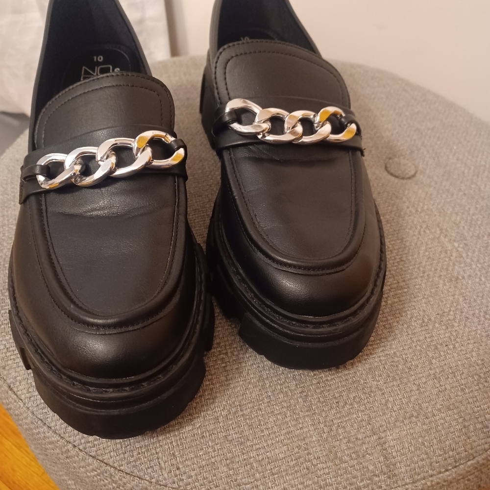 Chunky Heel Lug Loafers Sz 10 - Picture 2 of 5
